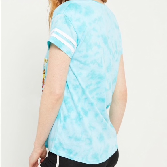 NWT✨ Nickelodeon Cartoons Aqua Tie Dye 90s Shirt - Picture 2 of 2